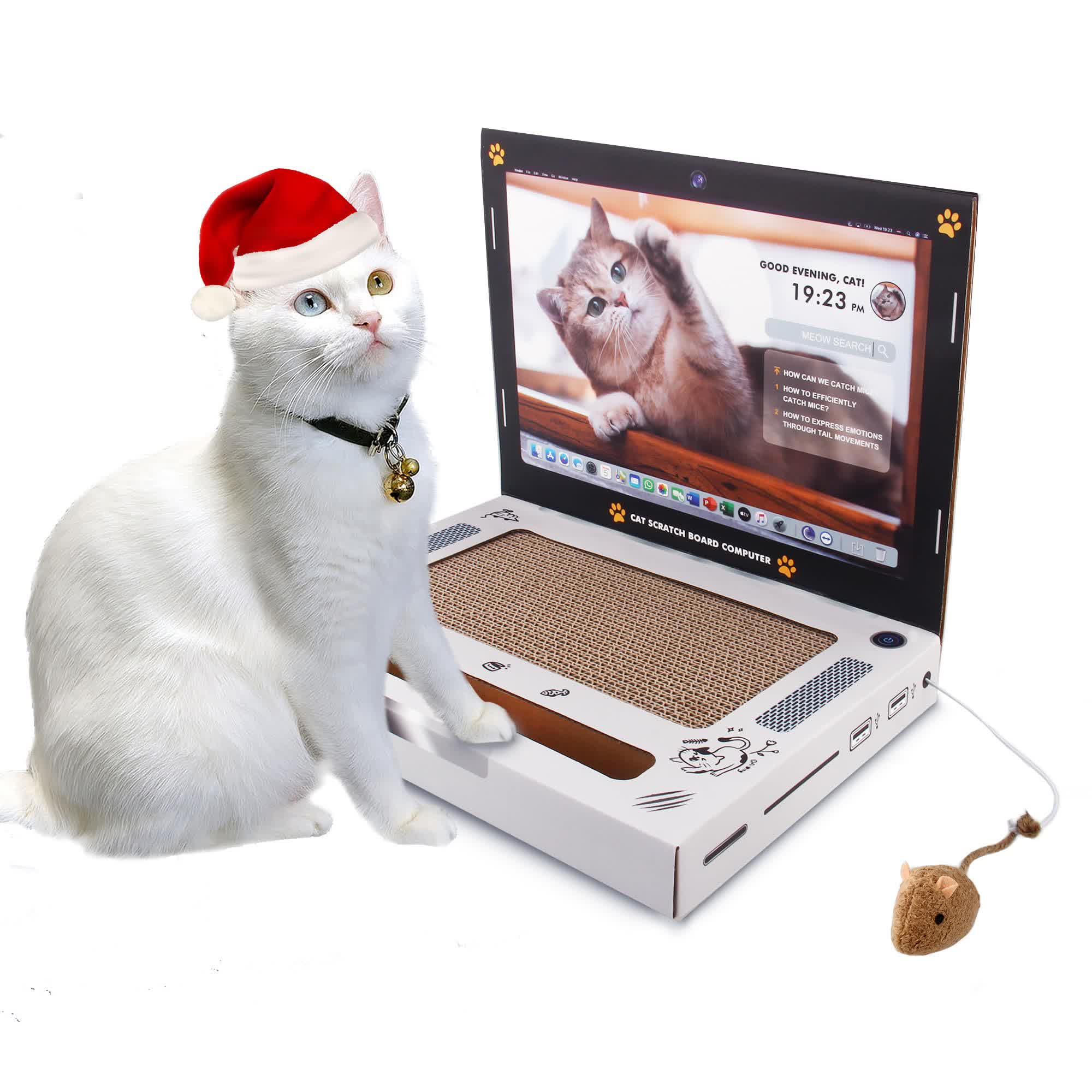 Heeipaw Foldable Cat Scratcher Toy, Premium Corrugated Cardboard Scratch Pad for Happy Indoor Cats - Brown - 13.4" × 9.8" × 1.6" - image 6