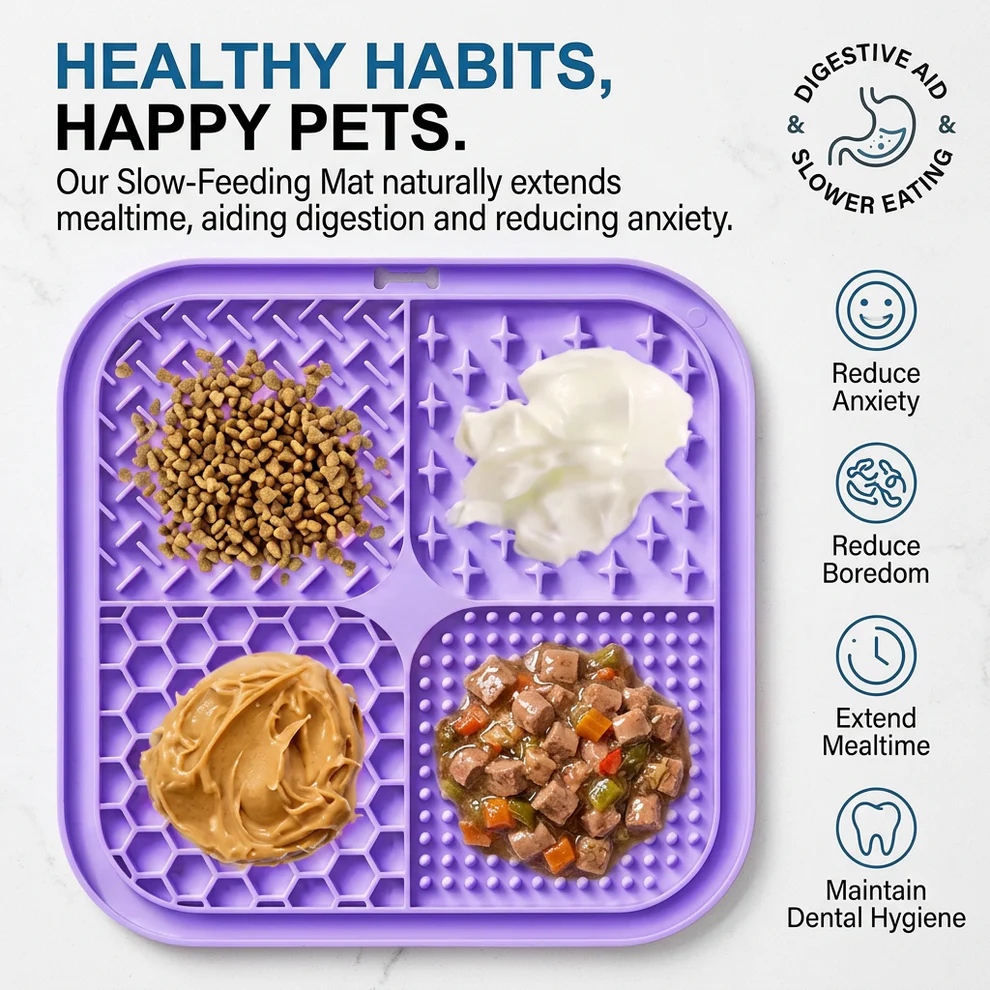 Heeipaw Silicone Lick Mat – Slow Feeder Enrichment Mat For Dogs & Cats - image 3