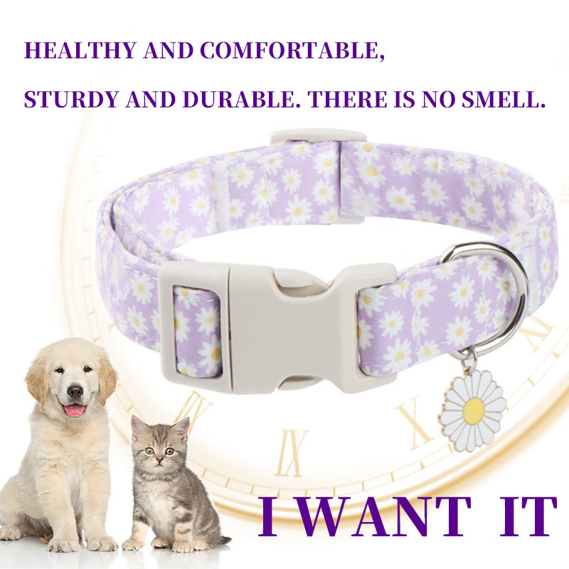 Heeipaw Stylish Dog Collar, Durable Adjustable Pet Collar for Small, Medium & Large Dogs - Lavender - L - image 8