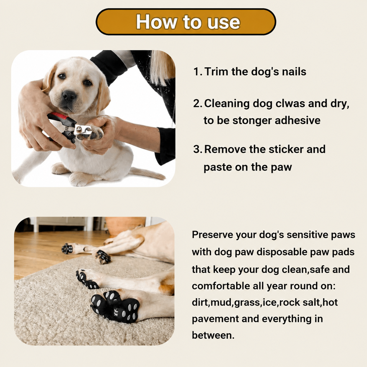 Heeipaw Anti-Slip Dog Paw Grips – Invisible Paw Protector Stickers for Better Traction, Toe Pads for Dogs Walking on Smooth Floors - image 5