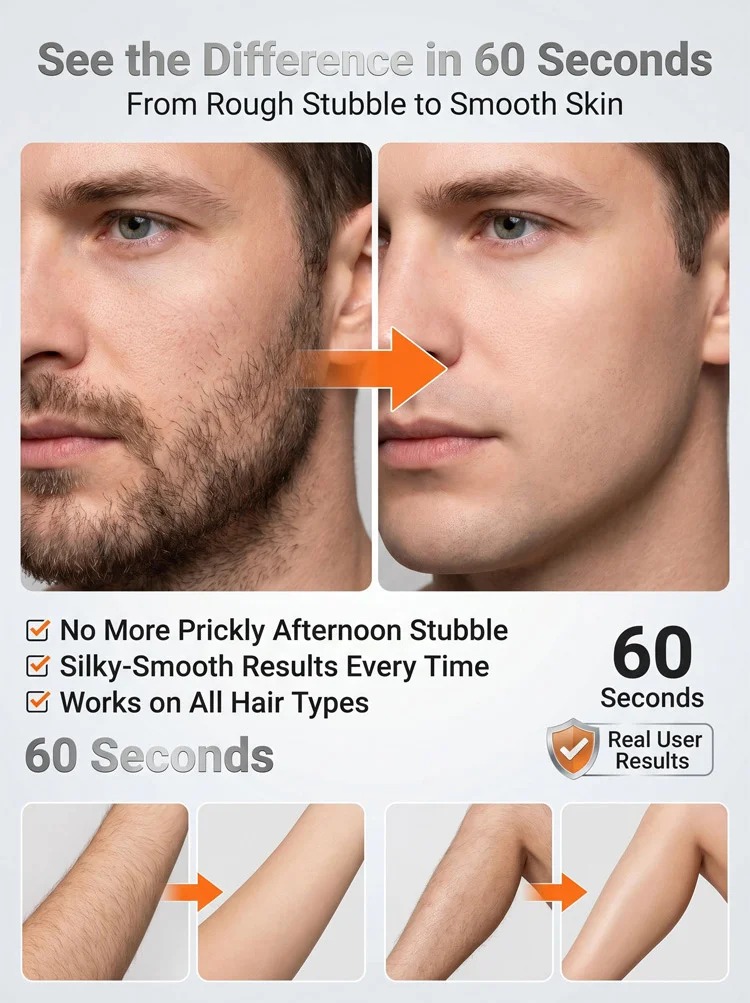 Visible grooming results in 60 seconds