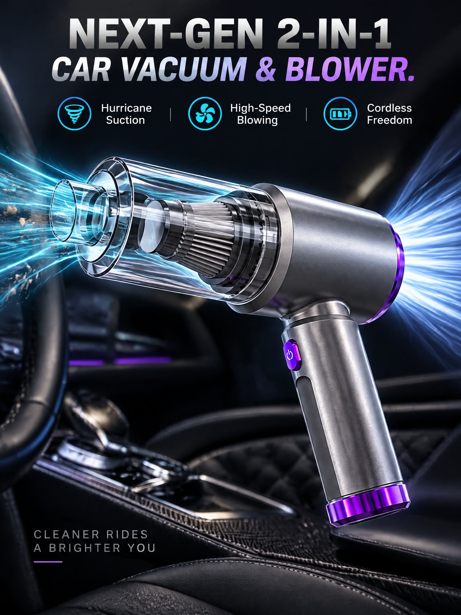 32,000Pa Powerful Cordless Car Vacuum Cleaner - image 22