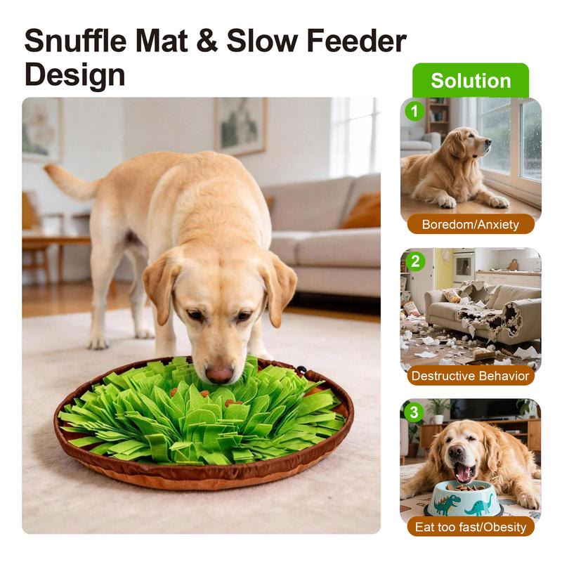 Heeipaw Dog Snuffle Mat – Interactive Nose Work Feeding Mat for Mental Stimulation, Slow Feeding & Boredom Relief - image 3