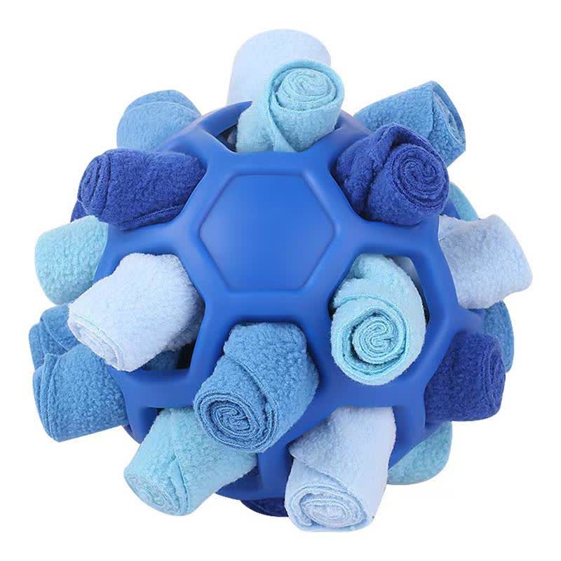 Heeipaw Dog Snuffle Ball Toy - Chewable Interactive Toy, Calming Puzzle Slow Feeder Snack Dispenser for Small Dogs, Anxiety Reli - Blue - 4.7inch - image 11