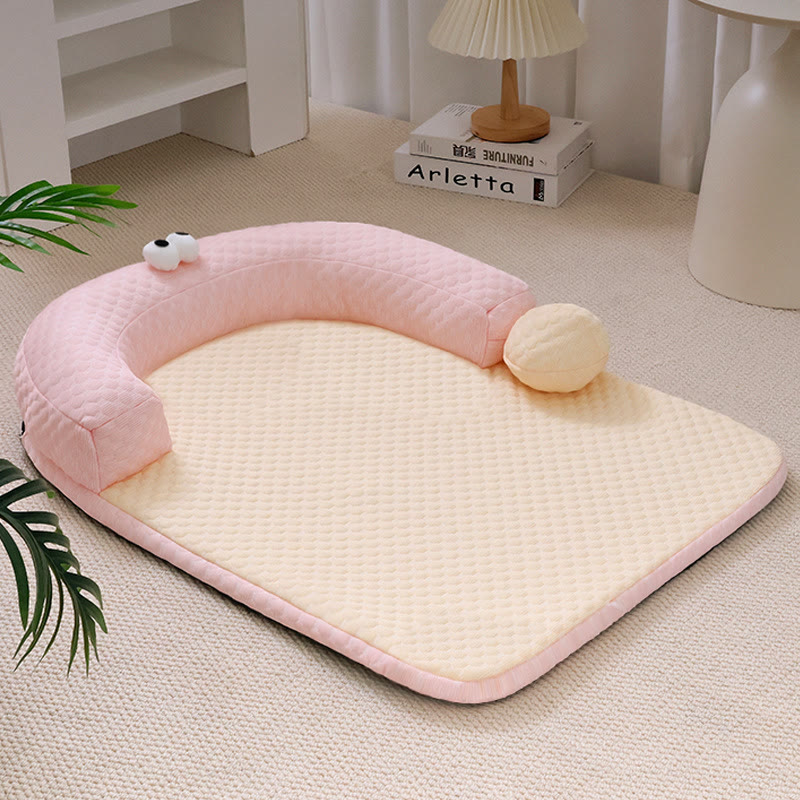 Heeipaw Summer Cooling Pet Bed, Breathable Cooling Pad for Dogs and Cats, Soft Sleeping Mat for Indoor Kennel, Crate & Home - Light Pink - XL - image 8