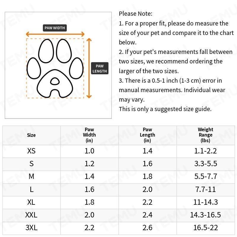 4只装防水防滑小型犬爪套 - 幼犬鞋,运动型设计,水珠滑落,户外散步装备,防滑湿滑路面,M码