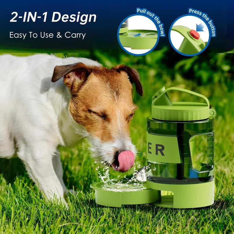 Heeipaw 2.2L Large Capacity Portable Dog Water Bottle for Walking, Hiking & Travel - Light Green - image 3