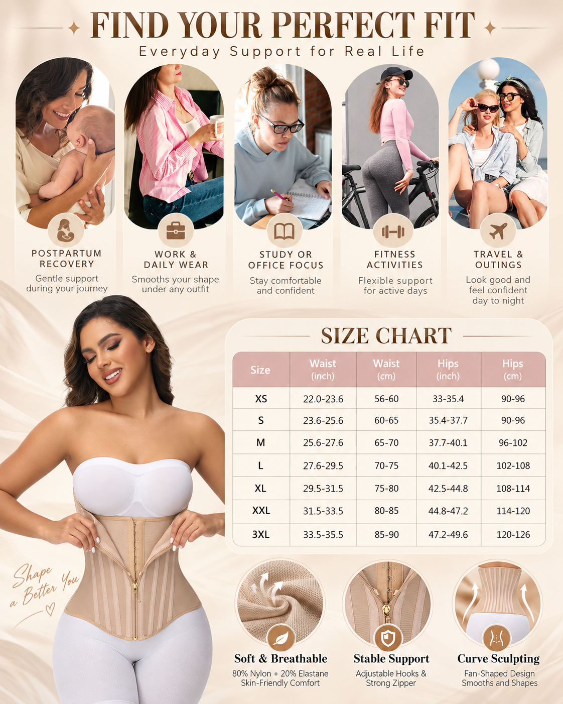 Waist Trainer Comfortable Fit