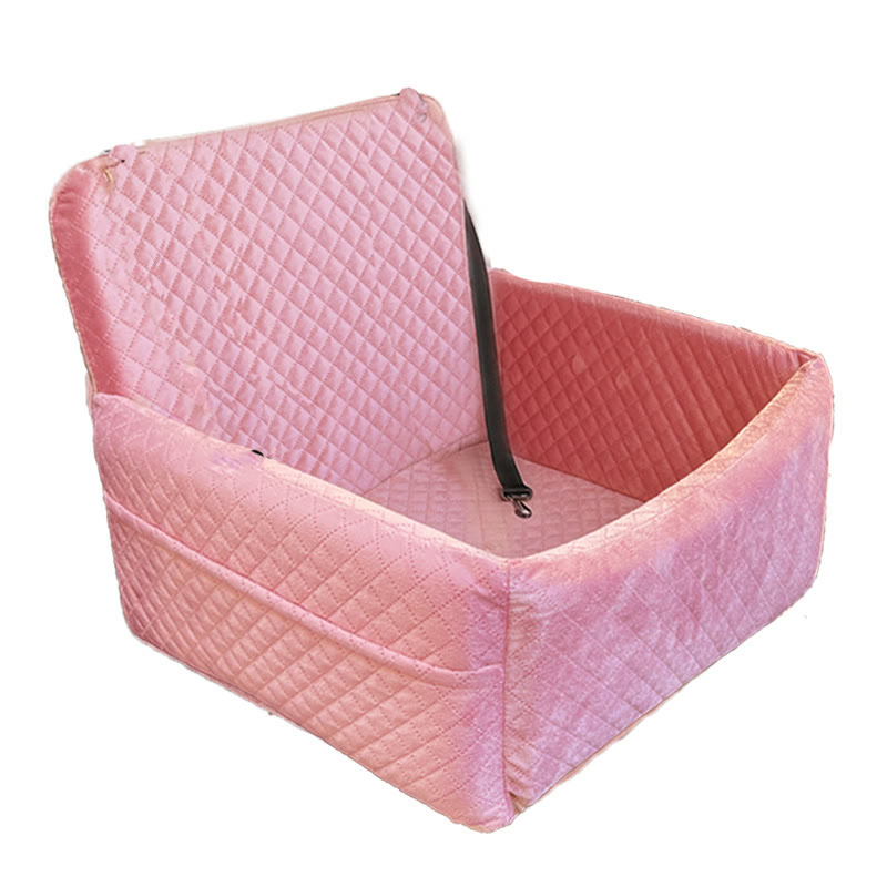 Heeipaw Travel  Dog Car Bed – Washable Travel Bed for Dogs - Pink - 45*45*35cm - image 7