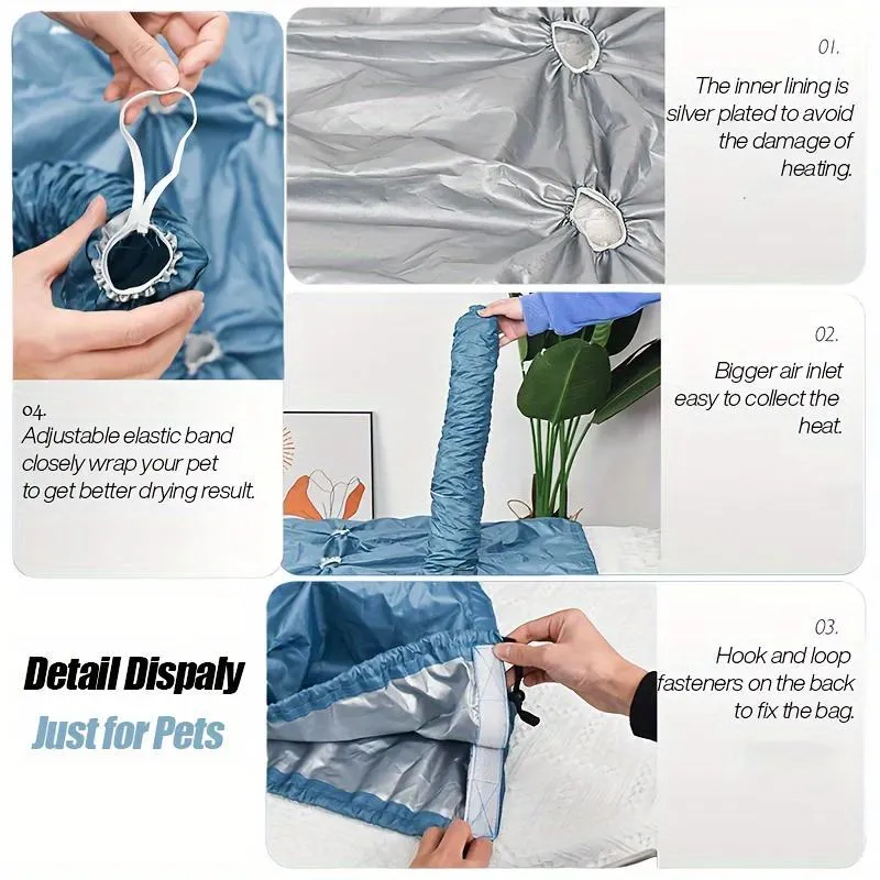 Air vent pet drying bag