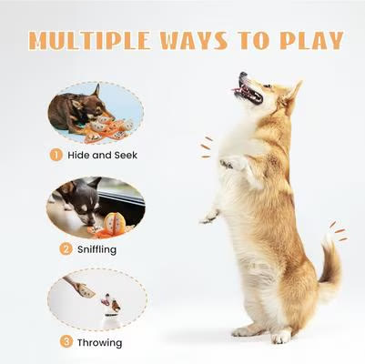 Heeipaw Squeaky Plush Dog Toys, Interactive Fruit Peel Puzzle Toy for Dogs, Soft Chew Toy for Small Medium Dogs - image 4
