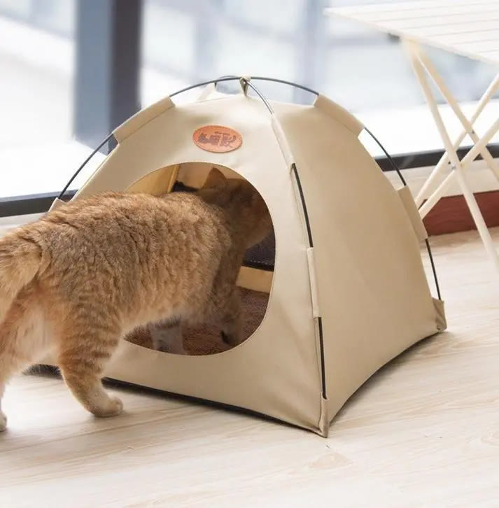 Heeipaw Outdoor Pet Tent Bed for Cats & Small Dogs, Foldable Oxford Cloth Cozy Cat House for Camping, Travel & All-Season Use - image 8