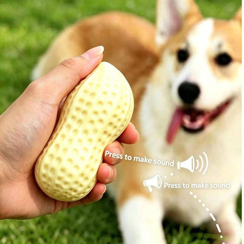 Durable Dog Toy For Heeipaw Chewing, Sound-activated Peanut Shape, Interactive Chew, Long-lasting Design Toy For Dogs' Dental Health & Entertainment, Interactive Tough Chewer - image 6