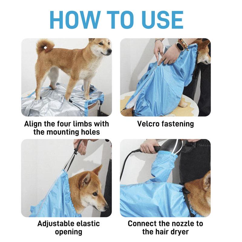 Heeipaw Multi-Size Dog Drying Bag - 360° Air Circulation Grooming Suit for Small, Medium & Large Dogs and Cats, Pet Blow Drying  - image 6