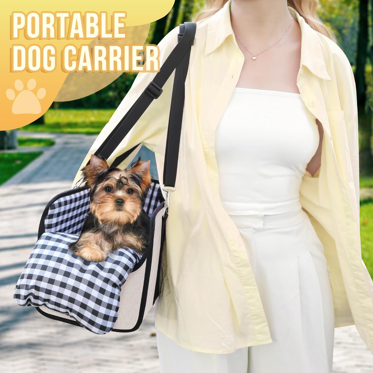 Heeipaw Cozy Armrest Dog Car Seat – Secure & Comfortable Travel Bed For Small Dogs And Puppies