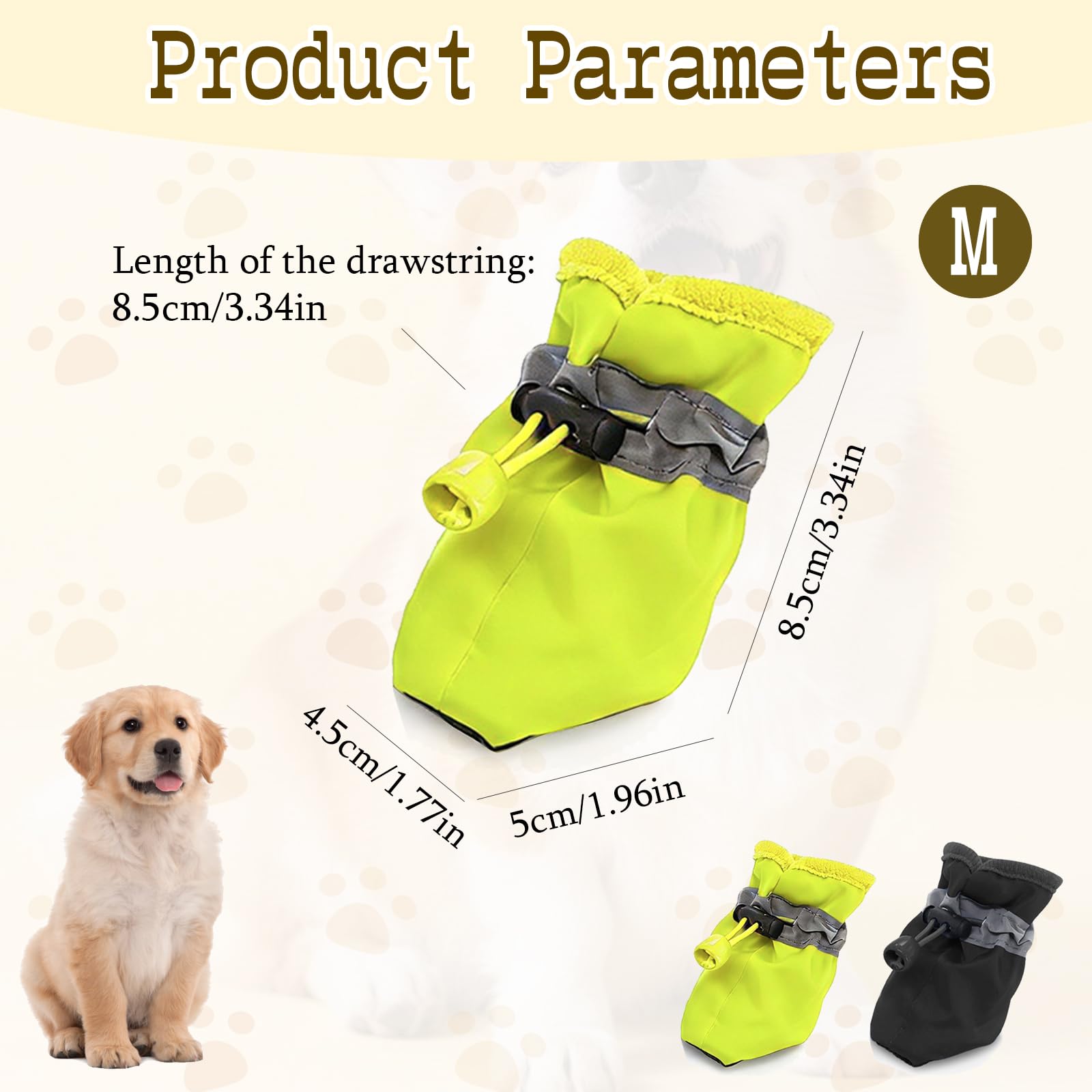 Heeipaw Waterproof Dog Boots – Reflective Anti-slip Paw Protection Shoes