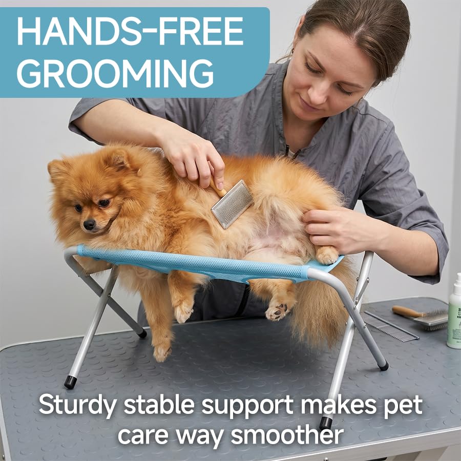 Heeipaw Foldable Pet Bathing Stand, Hands-Free Dog Grooming Support Rack for Cats & Dogs, Home Bathing & Care
