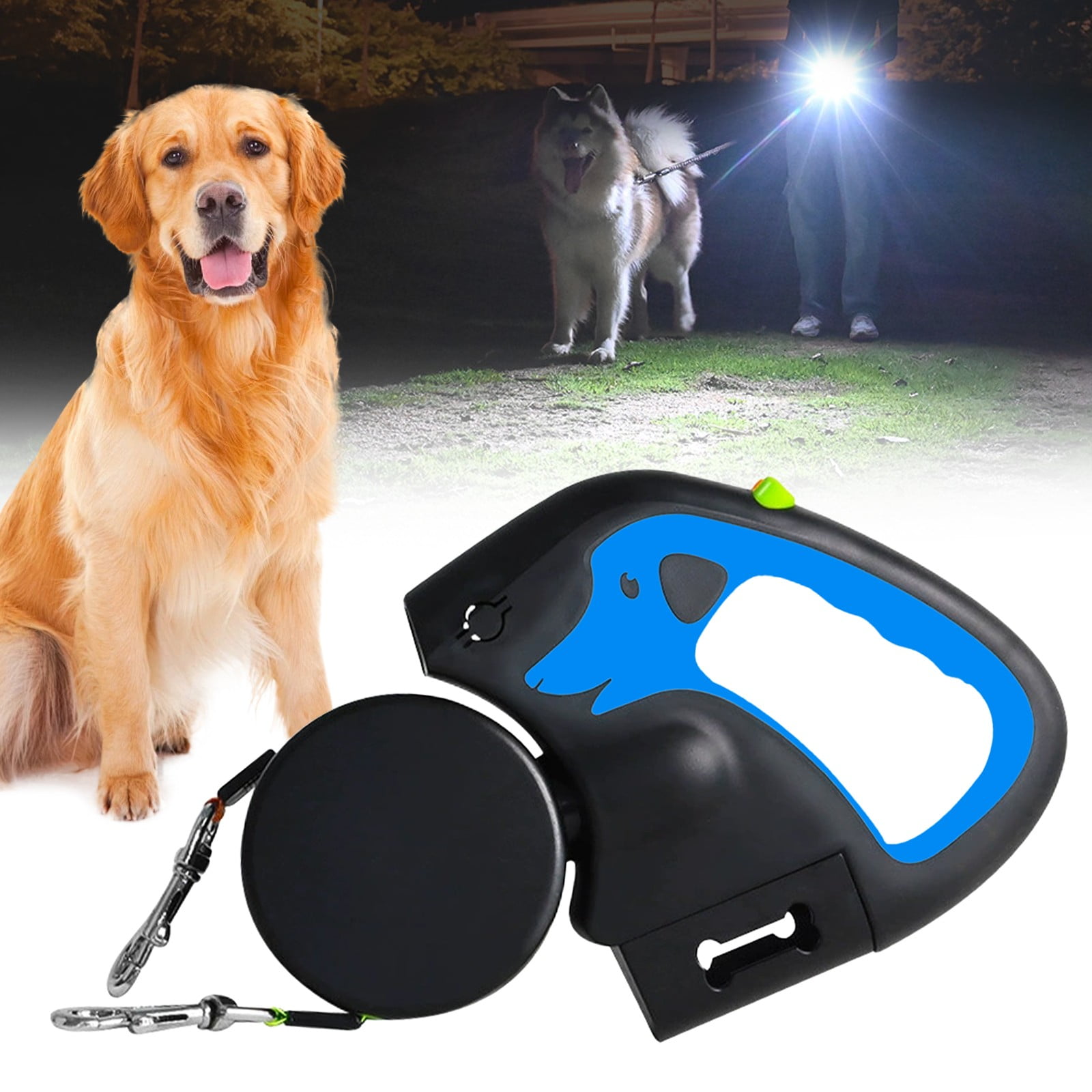 Heeipaw 2-in-1 Dual Head Retractable Dog Lead