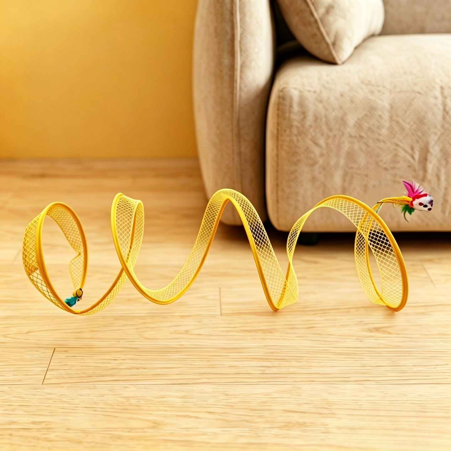 Heeipaw Cat Exercise Toy – Interactive Play Tunnel with Wand Toy for Cats, Helps Reduce Boredom & Burn Energy