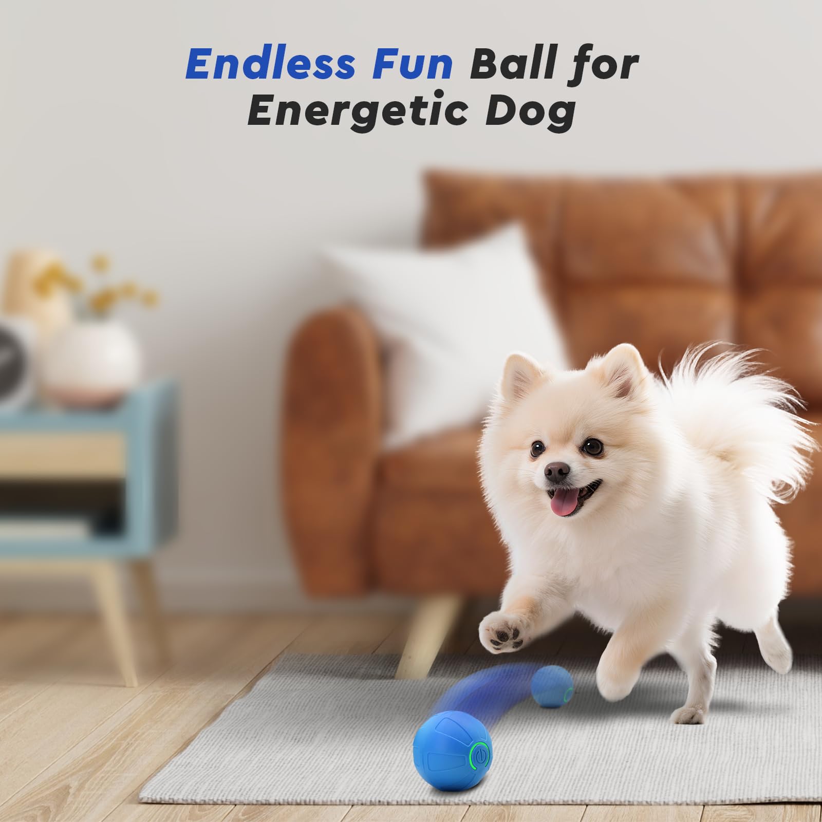 Heeipaw Interactive Cat & Dog Toy Ball, Durable Automatic Teaser Ball, Self-play Smart Pet Toy For Cats And Dogs, Boredom Relief & Iq Training