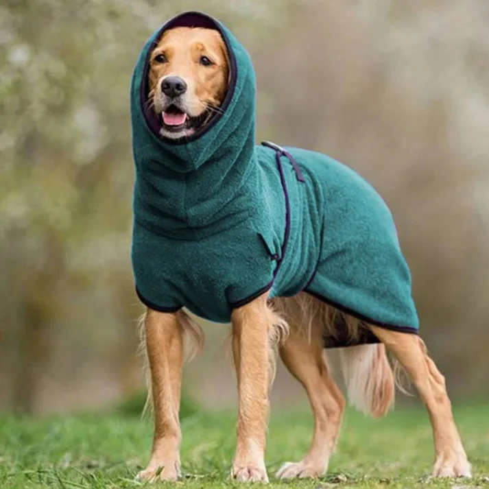 Heeipaw Cozy Fleece Dog Hoodie – Warm Pullover Winter Jacket For Large Dogs, Soft Hooded Pet Apparel For Everyday Adventures