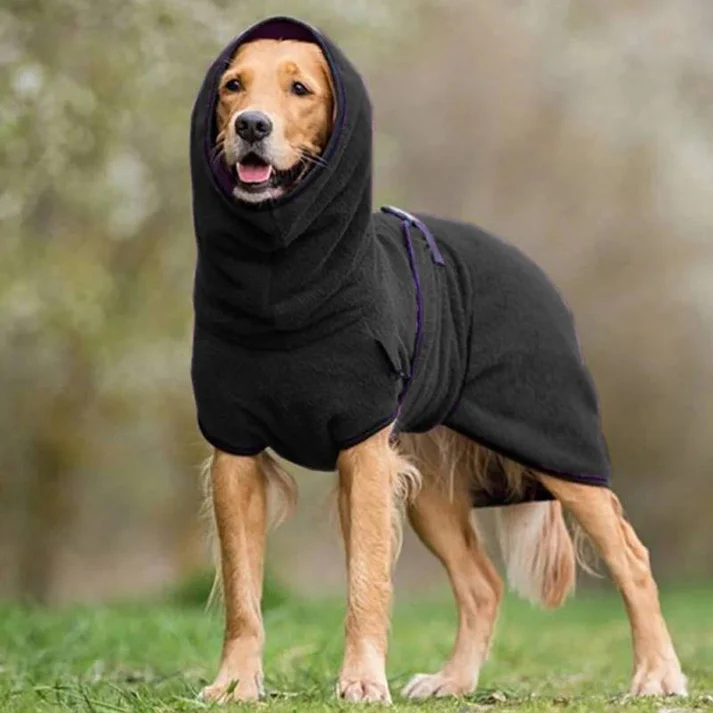 Heeipaw Cozy Fleece Dog Hoodie – Warm Pullover Winter Jacket For Large Dogs, Soft Hooded Pet Apparel For Everyday Adventures