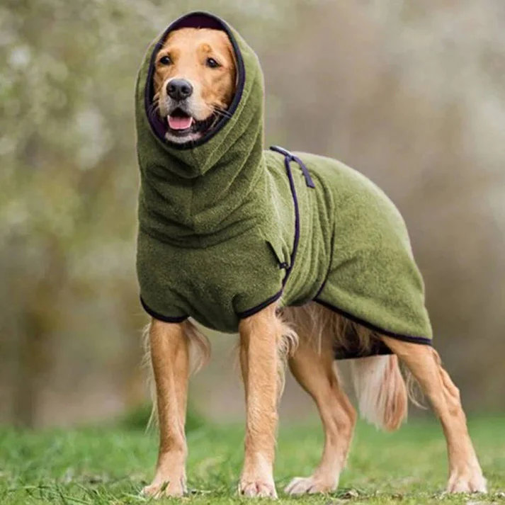 Heeipaw Cozy Fleece Dog Hoodie – Warm Pullover Winter Jacket For Large Dogs, Soft Hooded Pet Apparel For Everyday Adventures