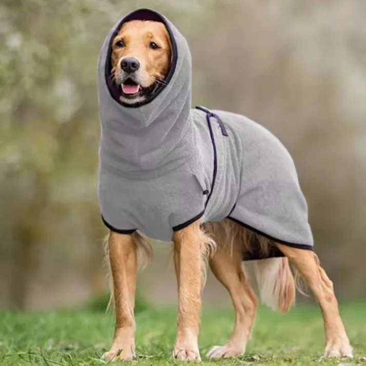 Heeipaw Cozy Fleece Dog Hoodie – Warm Pullover Winter Jacket For Large Dogs, Soft Hooded Pet Apparel For Everyday Adventures