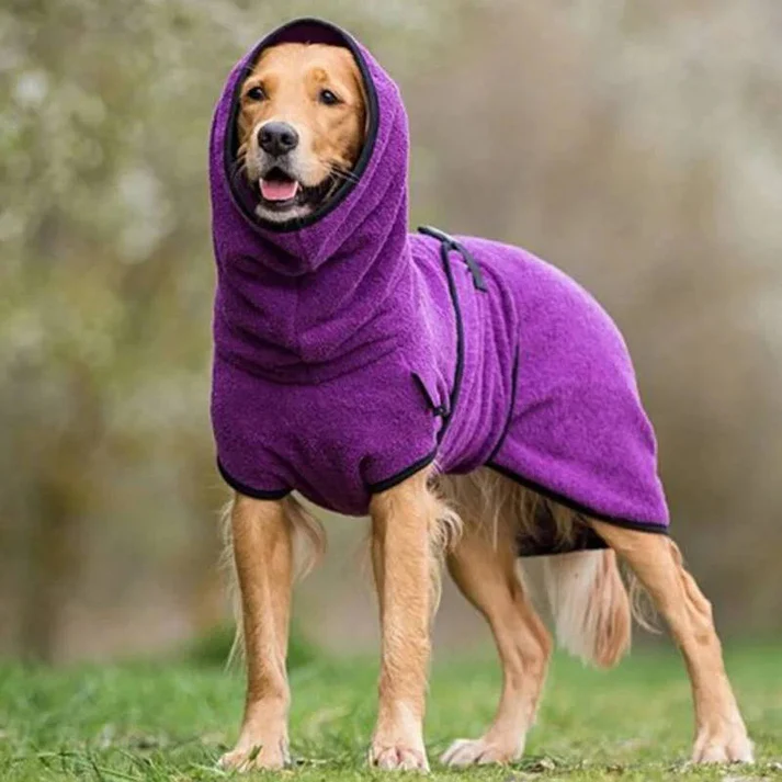 Heeipaw Cozy Fleece Dog Hoodie – Warm Pullover Winter Jacket For Large Dogs, Soft Hooded Pet Apparel For Everyday Adventures