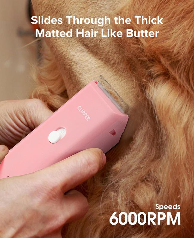 Heeipaw Professional Pet Grooming Clipper, Low Noise Waterproof Dog & Cat Hair Trimmer, Electric Shaver for Home Grooming - image 7