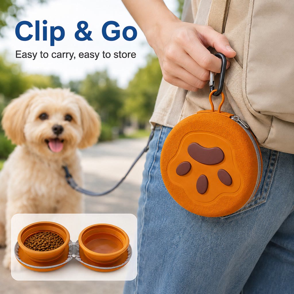 Heeipaw Portable Collapsible Pet Food & Water Bowl - image 4