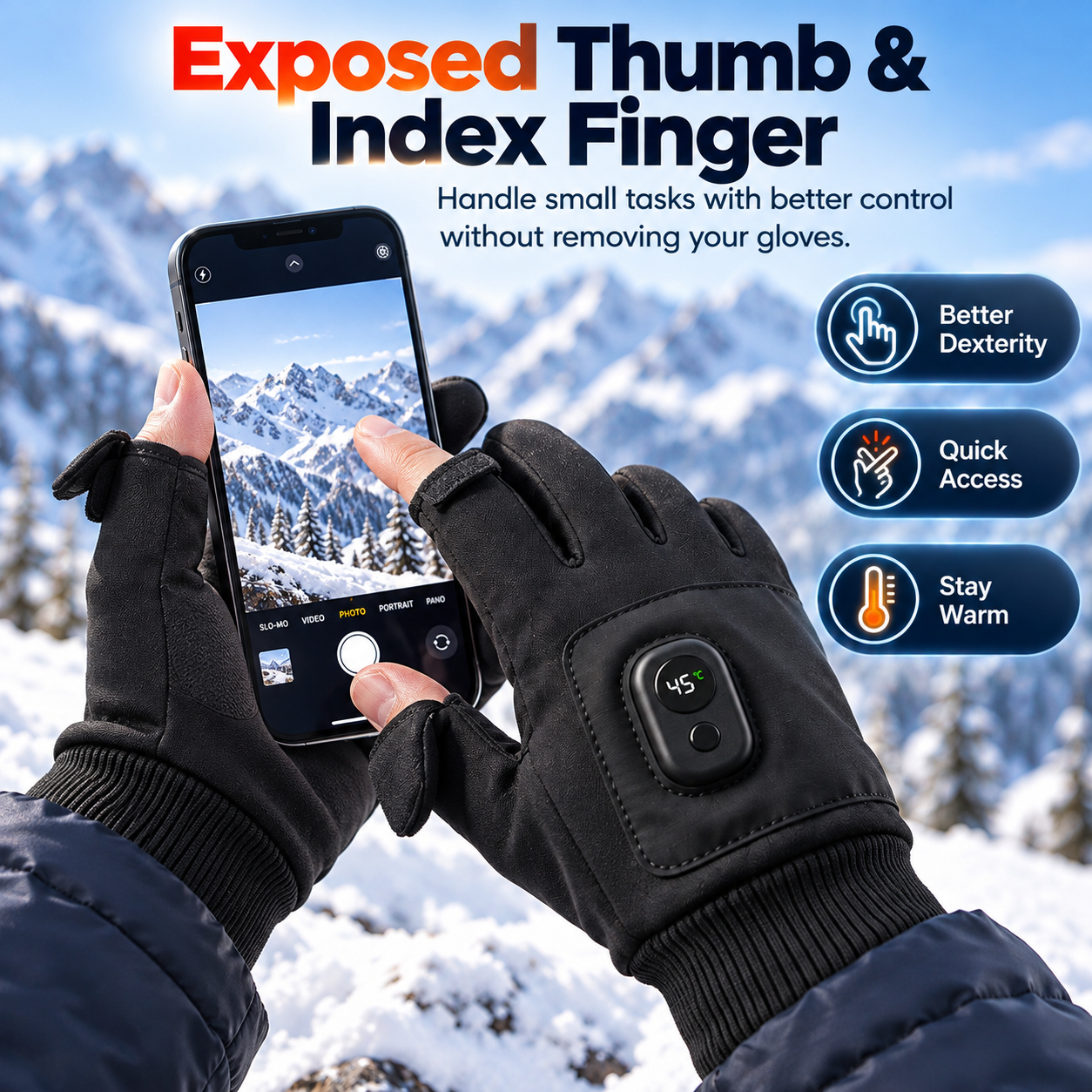 Heated gloves product detail image 23