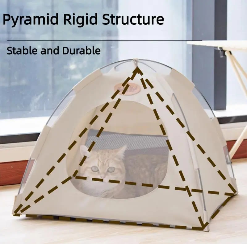 Heeipaw Outdoor Pet Tent Bed for Cats & Small Dogs, Foldable Oxford Cloth Cozy Cat House for Camping, Travel & All-Season Use - image 9