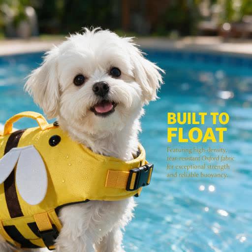 Heeipaw Dog Life Jacket for Small & Medium Dogs, Adjustable Pet Swimming Vest - image 5