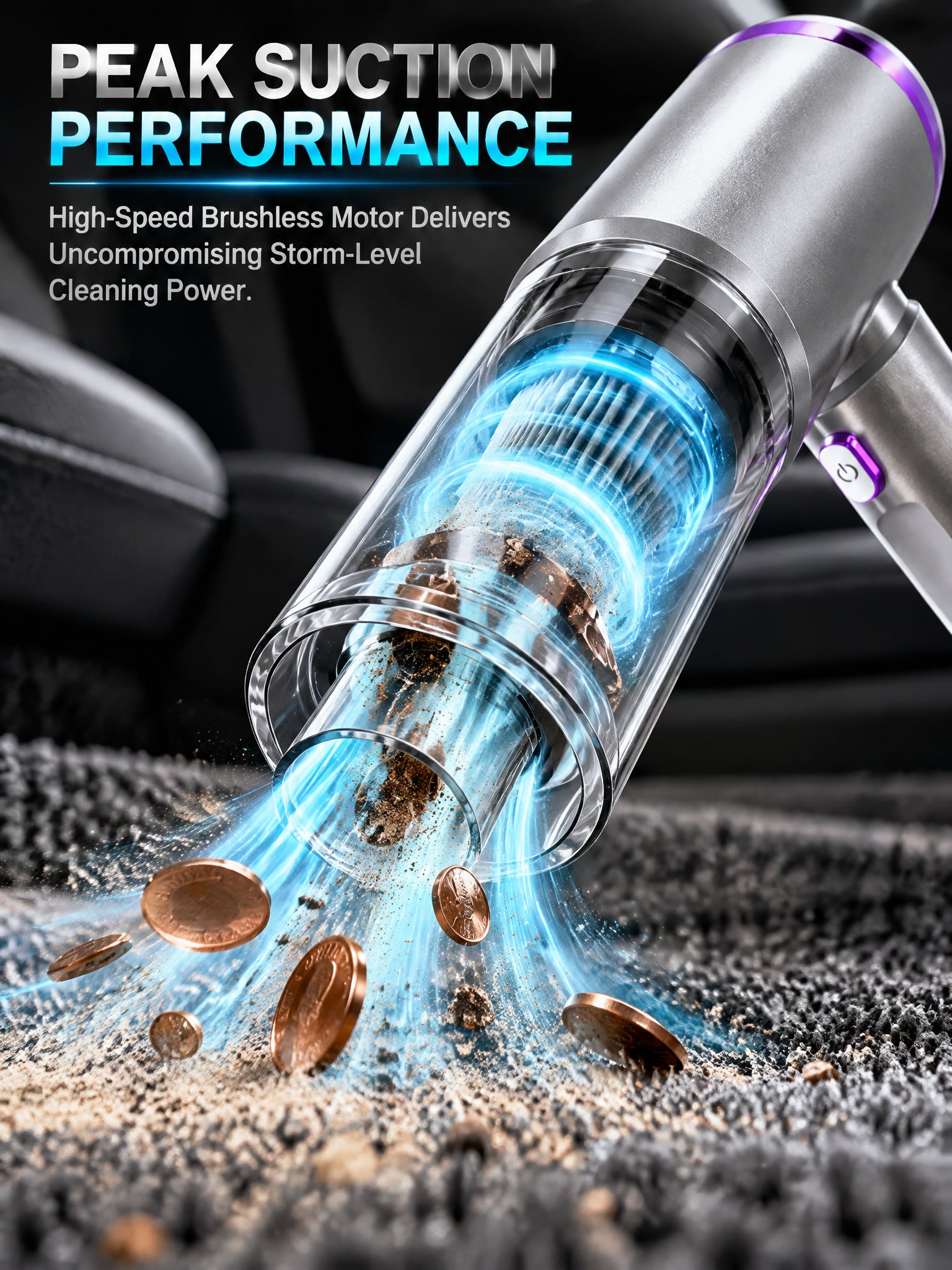 32,000Pa Powerful Cordless Car Vacuum Cleaner - image 40