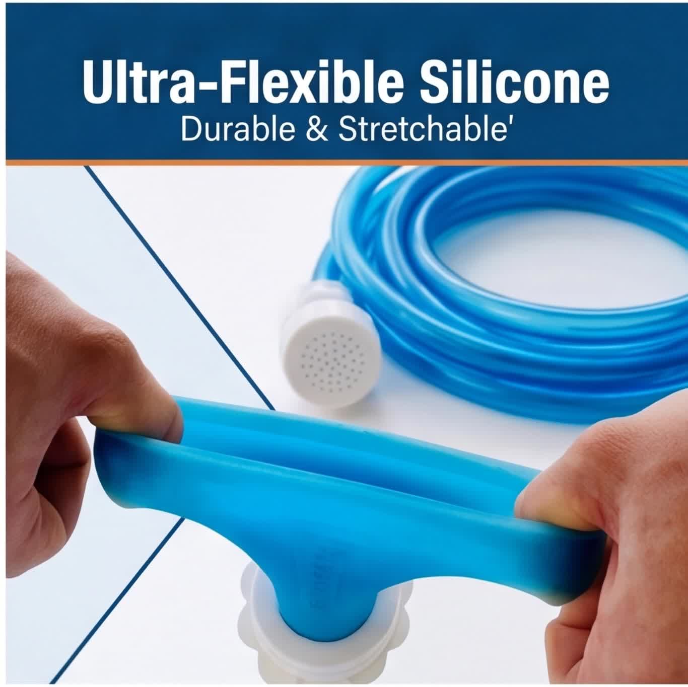 Heeipaw Silicone Pet Shower Hose Attachment, Flexible Dog Bath Sprayer Connector for Easy Grooming & Washing - image 3