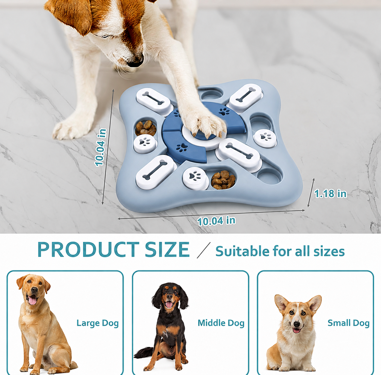 Heeipaw Interactive Dog Puzzle Toy – Treat Dispensing Slow Feeder Toy for Dogs, Mental Stimulation & Boredom Relief