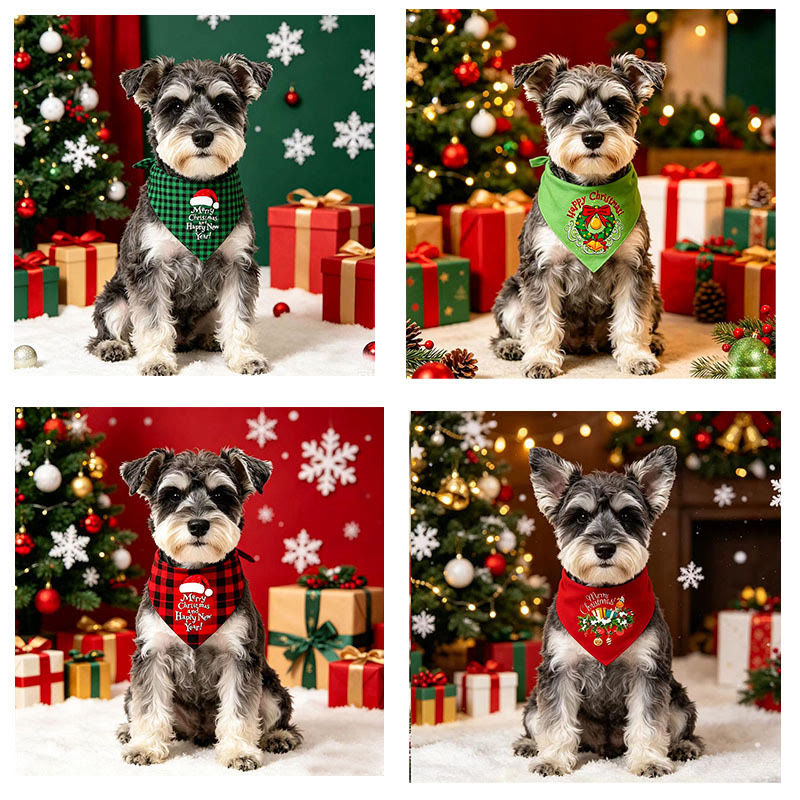 Heeipaw Christmas Dog Bandana – Festive Plaid Pet Scarf For Dogs & Cats  - image 13
