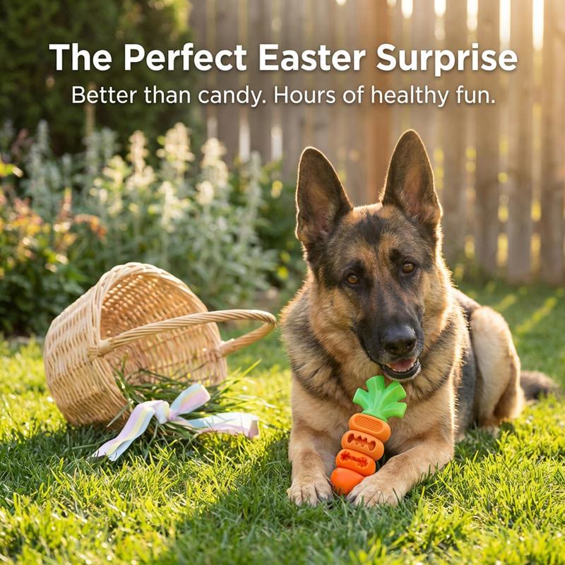 Heeipaw Carrot Dog Chew Toy – Durable Nylon Rubber Toy for Aggressive Chewers & Teeth Cleaning - image 6