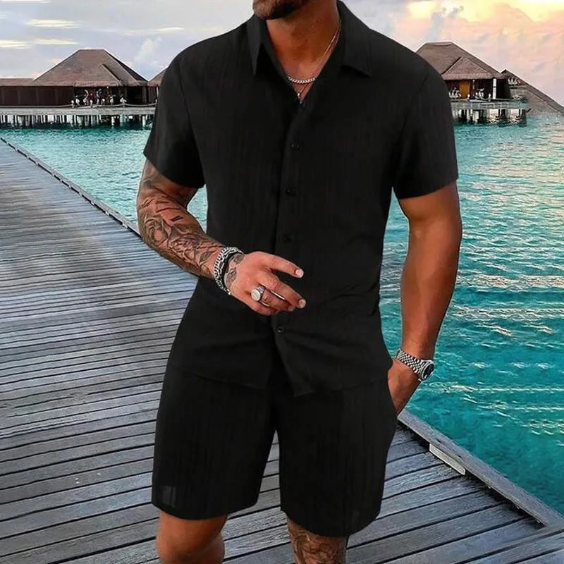 Relaxed Fit Matching Shirt and Shorts