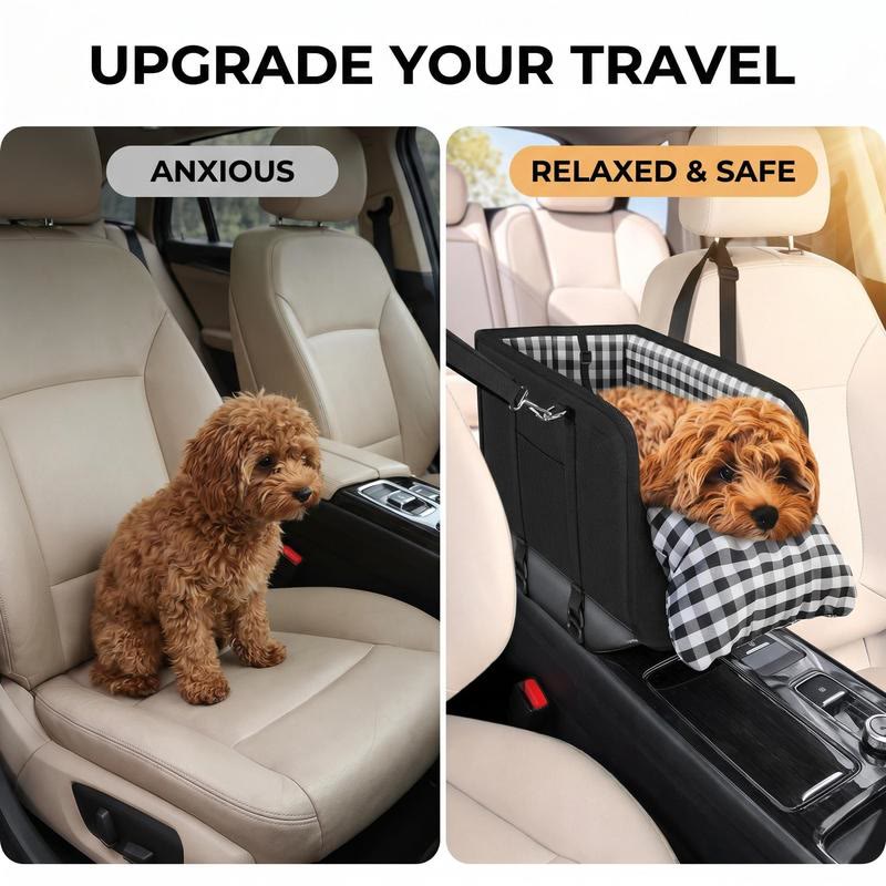 Heeipaw Cozy Armrest Dog Car Seat – Secure & Comfortable Travel Bed For Small Dogs And Puppies - image 5