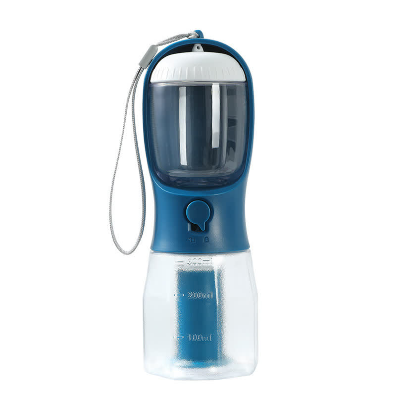 Heeipaw Portable Dog Water Bottle, 3-in-1 Travel Water Dispenser for Dogs & Cats, Leak-Proof Outdoor Pet Hydration Bottle - Dark Blue - 300ml - image 7