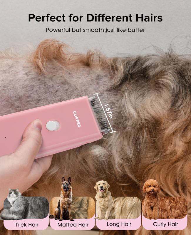 Heeipaw Professional Pet Grooming Clipper, Low Noise Waterproof Dog & Cat Hair Trimmer, Electric Shaver for Home Grooming - image 6