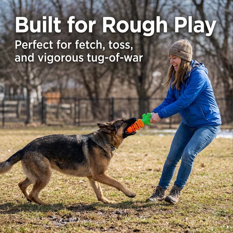 Heeipaw Carrot Dog Chew Toy – Durable Nylon Rubber Toy for Aggressive Chewers & Teeth Cleaning - image 7