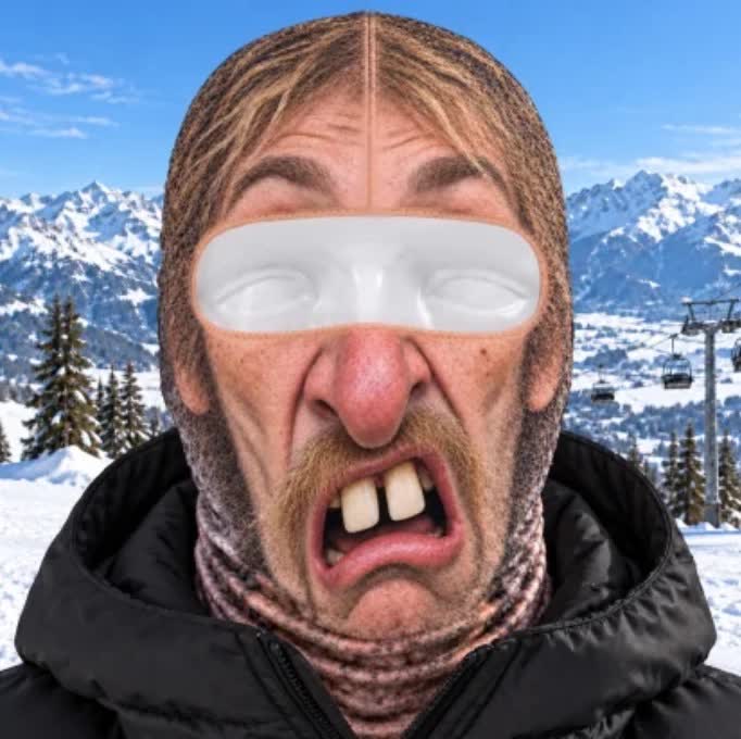 Funny Face Ski Lovers - Personalized Ski Mask - C - image 5
