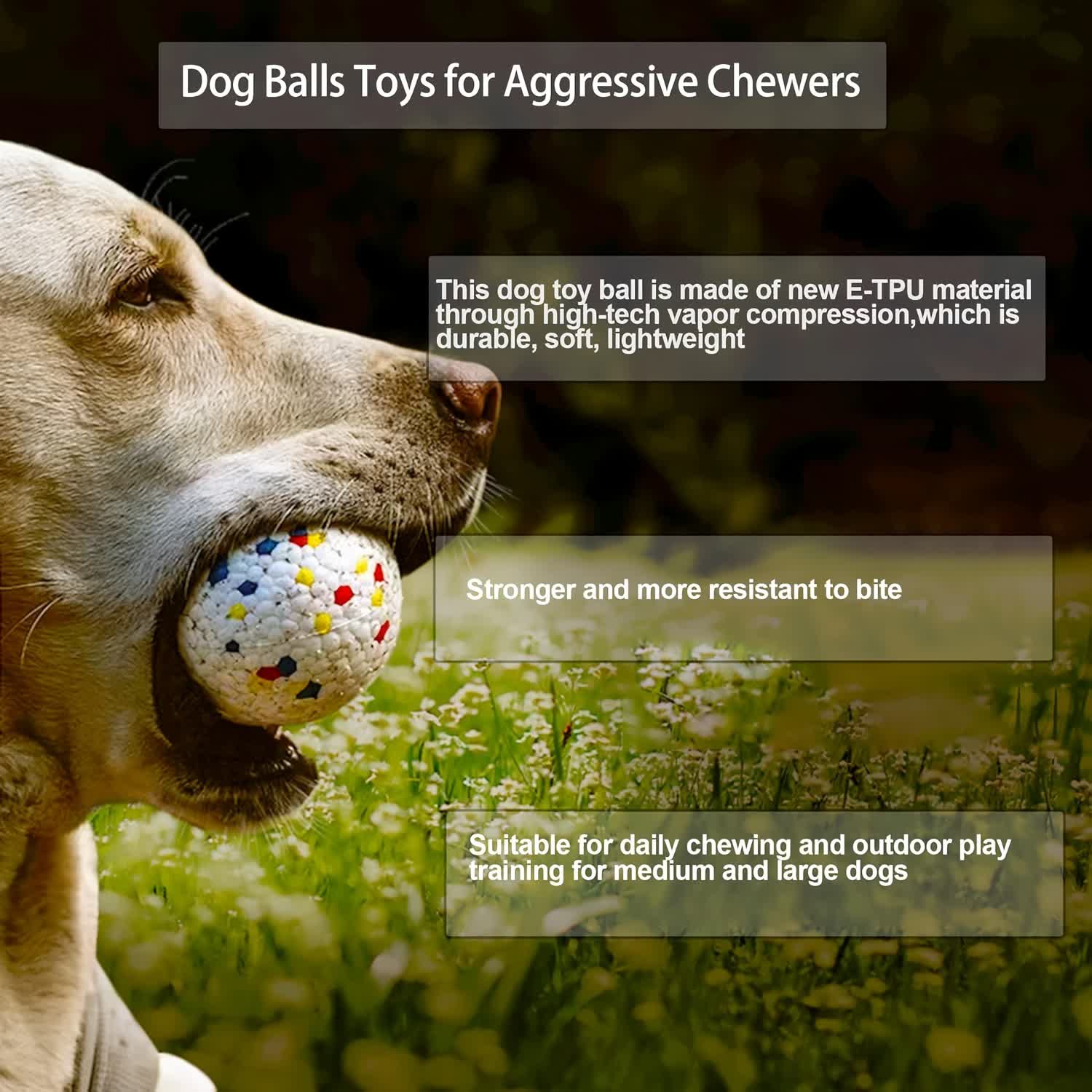 Heeipaw ETPU Durable Dog Ball – Tough Chew Toy for Large Dogs, Lightweight Floating Fetch Ball - image 7