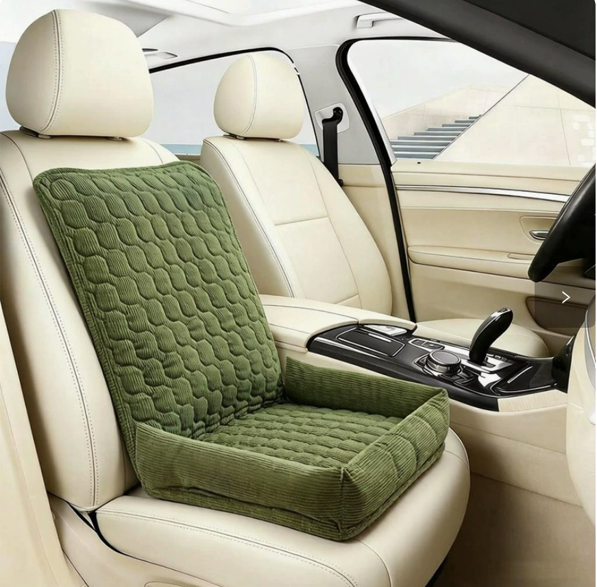 Heeipaw Premium All-Season Pet Car Bed | Non-Slip Travel Bed for Dogs & Cats - Green - 60 x 100 cm - image 8