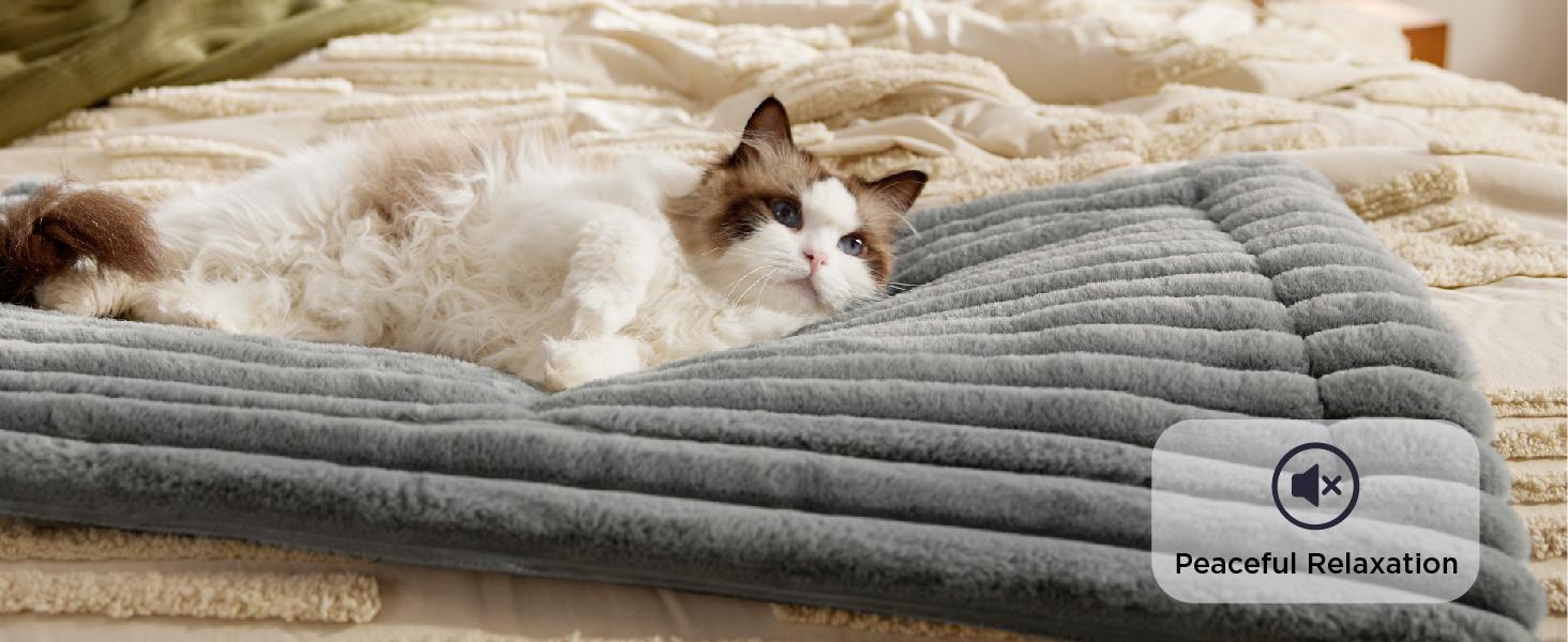 Bedsure Calming Pet Mat - Comfortable Material, Noiseless & Non-Slip for Dogs & Cats