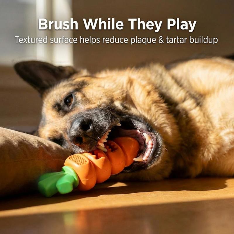 Heeipaw Carrot Dog Chew Toy – Durable Nylon Rubber Toy for Aggressive Chewers & Teeth Cleaning - image 3