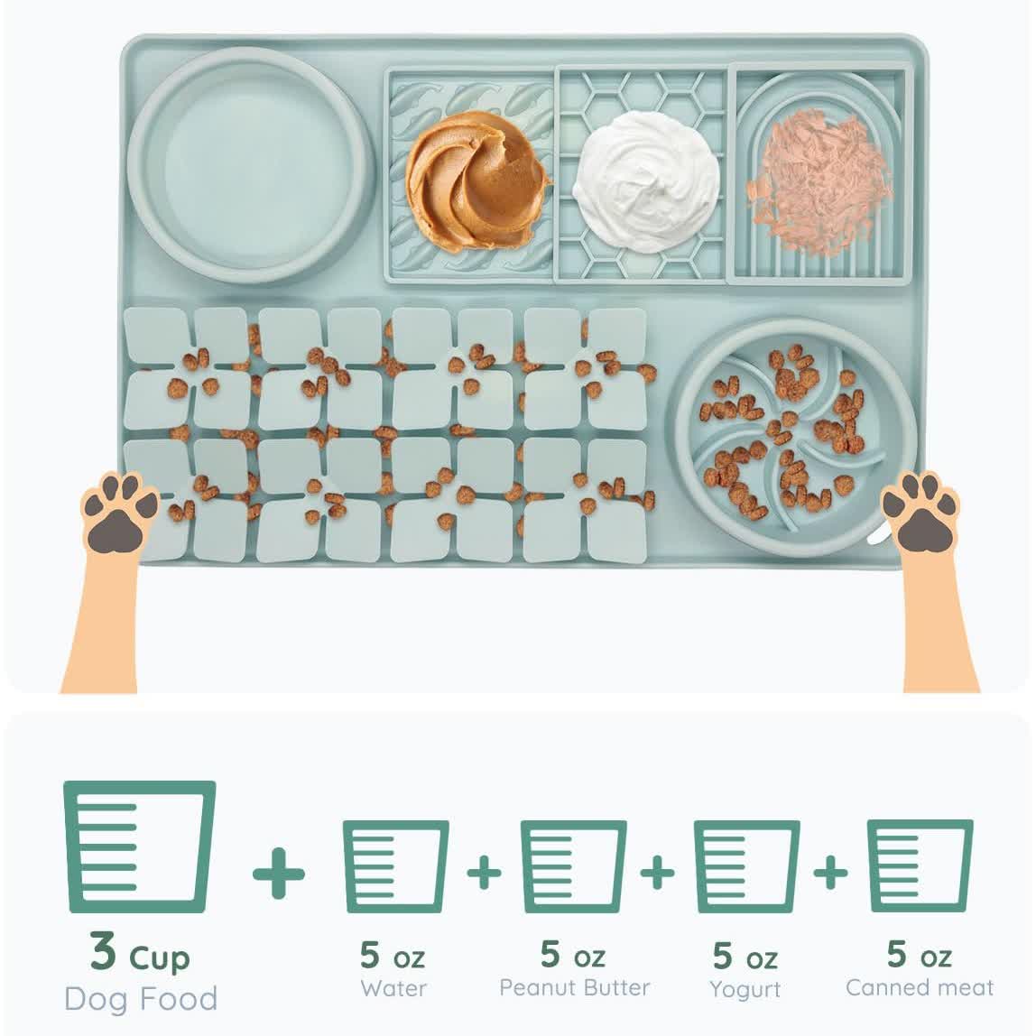 Heeipaw Silicone Lick Mat For Dogs & Cats – Slow Feeder Bowl With Anti-slip Design For Healthy Feeding - image 17
